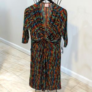 Designer print dress
